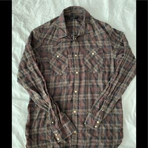 Pearl snap button down plus All saints shirt